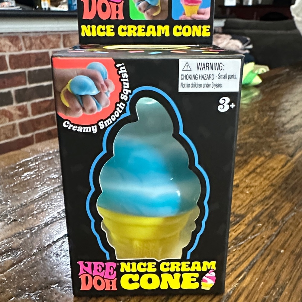 Nice Cream Cone - Blue and Yellow Squishy Toy